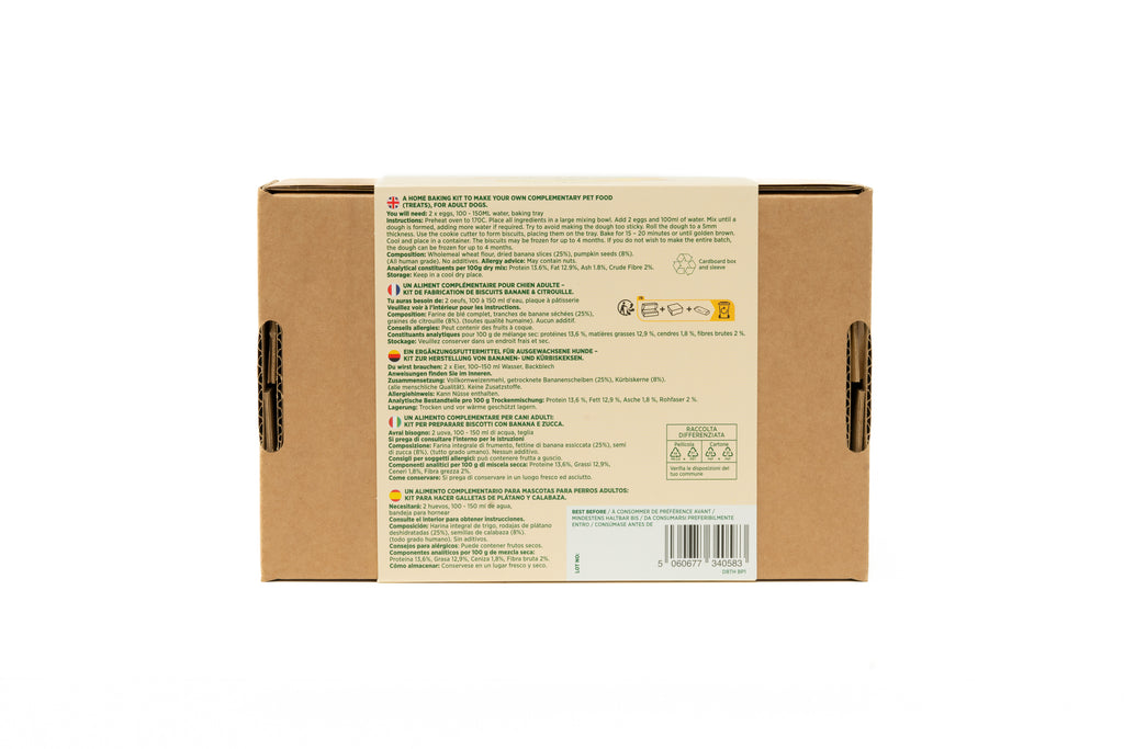 Dog Cookie Making Kit | Banana & Pumpkin Seed