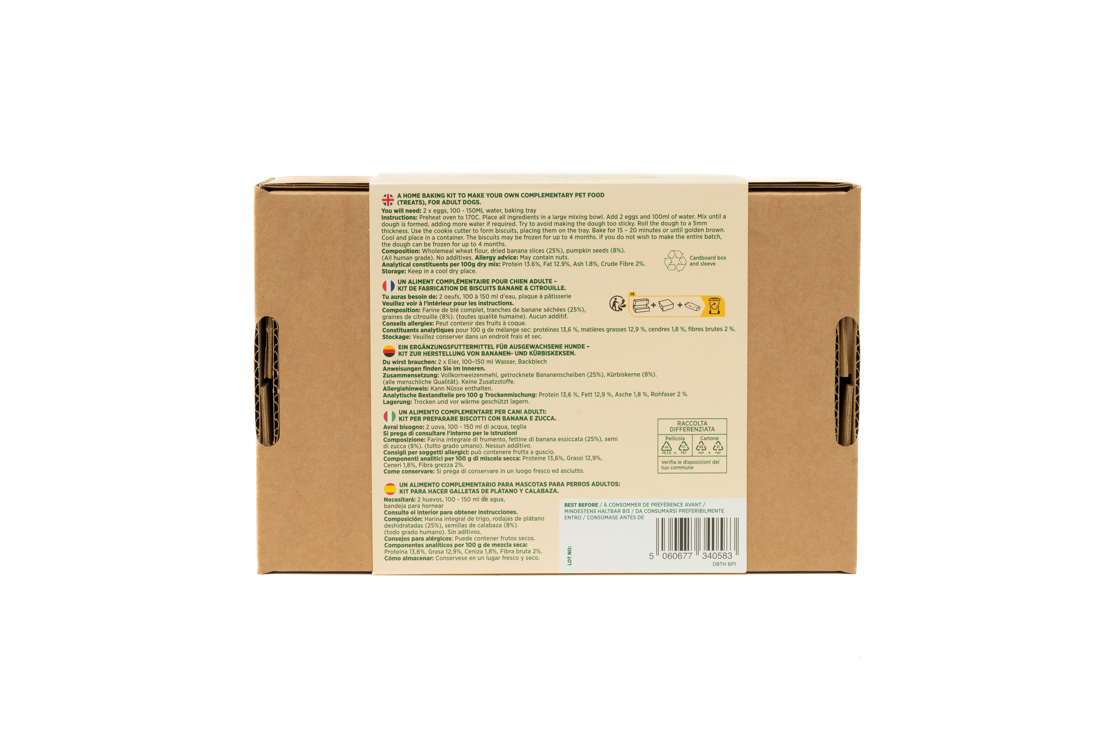 Dog Cookie Making Kit | Banana & Pumpkin Seed